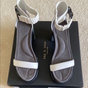 Rag & Bone White and Black Minimalist Sandals